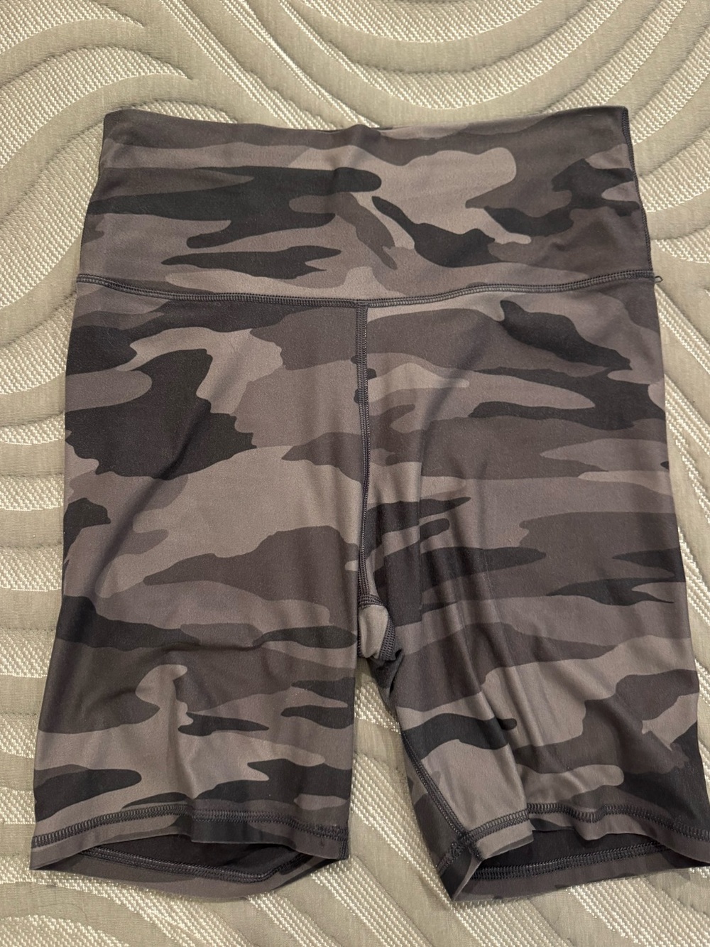 aerie Gray Camo High-Rise Bike Shorts